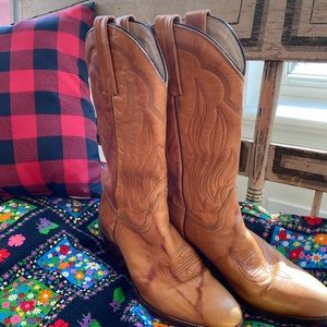 Vintage Frye Marbled Western Cowboy Boot 8.5